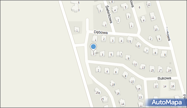 Szpęgawa, Bukowa, 1, mapa Szpęgawa