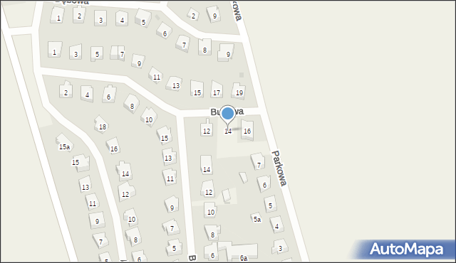 Szpęgawa, Bukowa, 14, mapa Szpęgawa