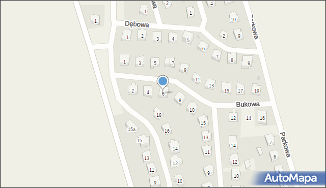 Szpęgawa, Bukowa, 6, mapa Szpęgawa
