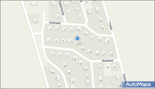 Szpęgawa, Bukowa, 9, mapa Szpęgawa