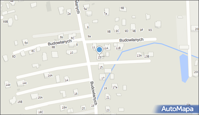 Tarnobrzeg, Budowlanych, 13, mapa Tarnobrzegu