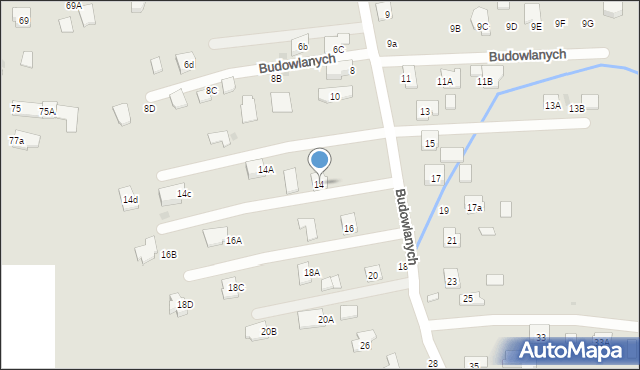 Tarnobrzeg, Budowlanych, 14, mapa Tarnobrzegu