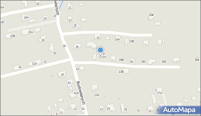 Tarnobrzeg, Budowlanych, 39A, mapa Tarnobrzegu