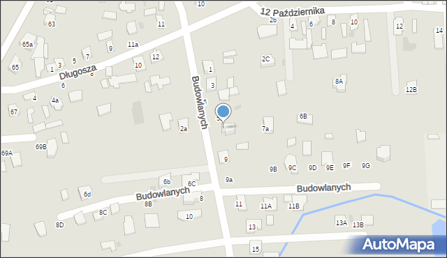 Tarnobrzeg, Budowlanych, 7, mapa Tarnobrzegu