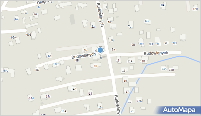 Tarnobrzeg, Budowlanych, 8, mapa Tarnobrzegu