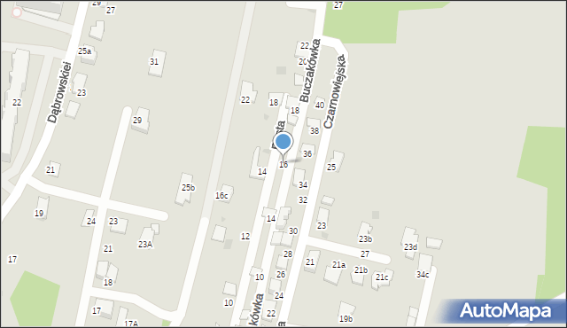 Tarnów, Buczakówka, 16, mapa Tarnów