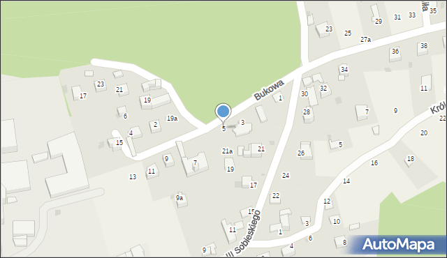 Tenczynek, Bukowa, 5, mapa Tenczynek
