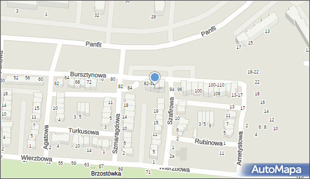 Tomaszów Mazowiecki, Bursztynowa, 92, mapa Tomaszów Mazowiecki