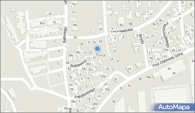 Toruń, Bukiewicz Wandy, 16, mapa Torunia