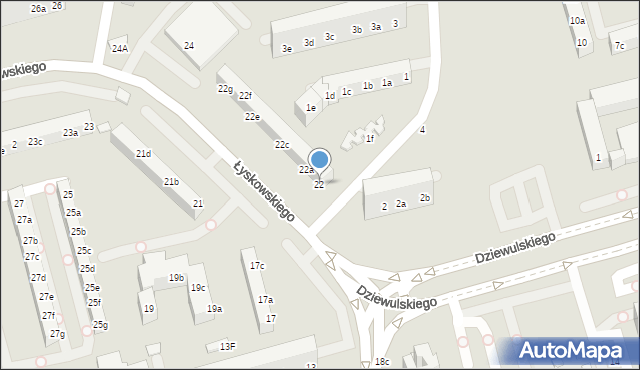 Toruń, Buszczyńskich Józefa i Sylwestra, 22, mapa Torunia