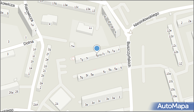 Toruń, Buszczyńskich Józefa i Sylwestra, 7d, mapa Torunia