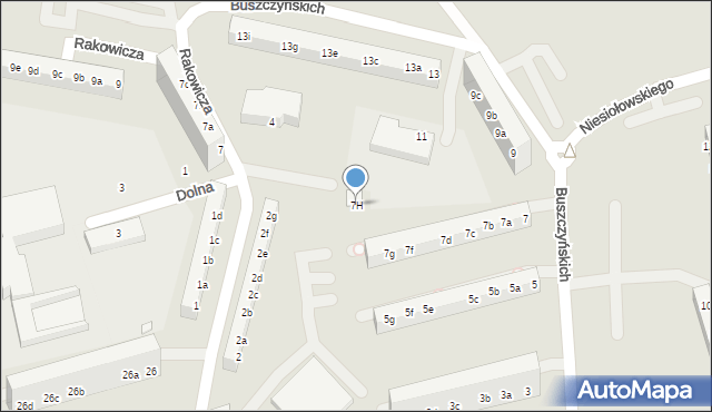 Toruń, Buszczyńskich Józefa i Sylwestra, 7H, mapa Torunia