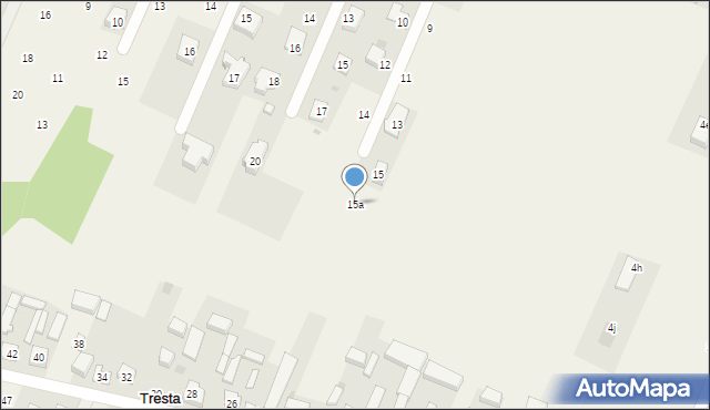 Tresta, Bukowa, 15a, mapa Tresta