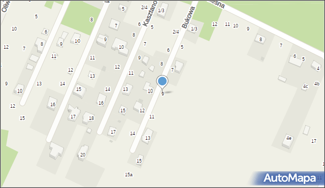 Tresta, Bukowa, 9, mapa Tresta