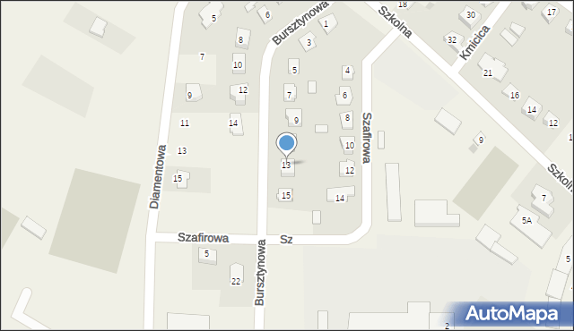 Troszyn, Bursztynowa, 13, mapa Troszyn