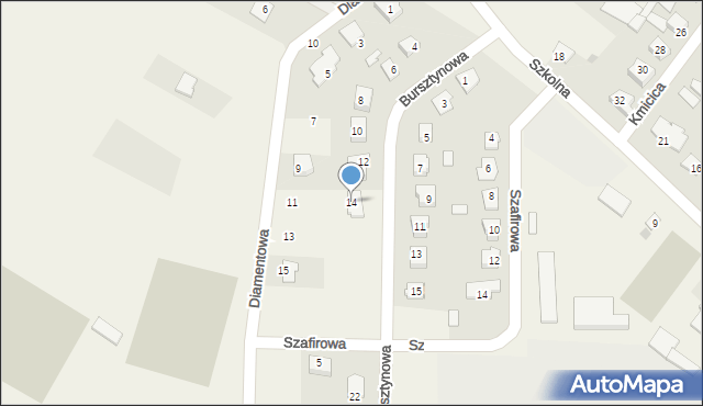 Troszyn, Bursztynowa, 14, mapa Troszyn