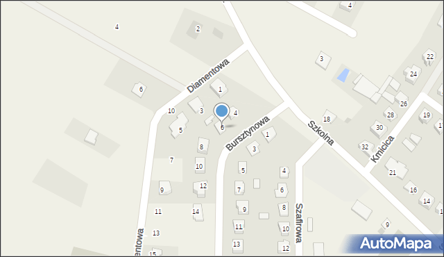 Troszyn, Bursztynowa, 6, mapa Troszyn