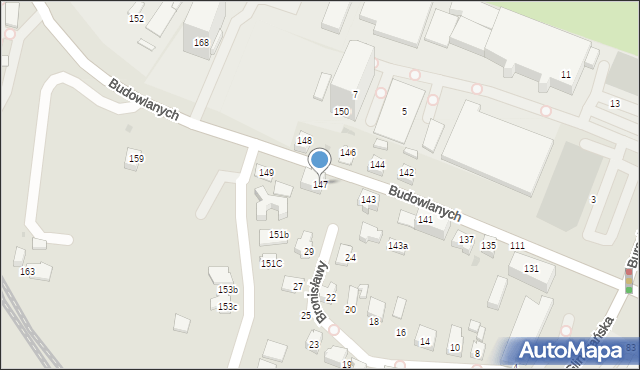 Tychy, Budowlanych, 147, mapa Tychów