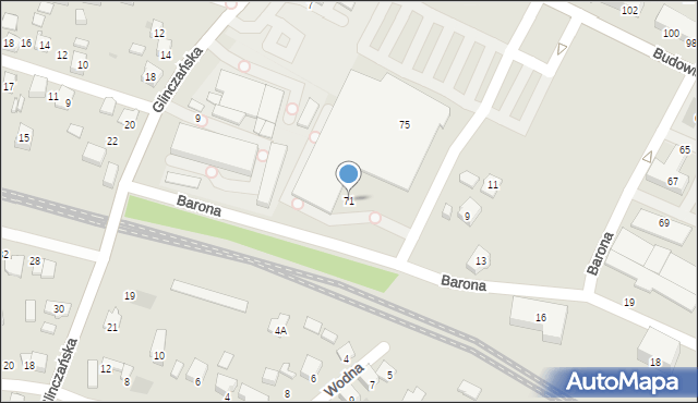 Tychy, Budowlanych, 71, mapa Tychów