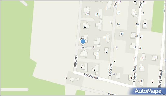 Ustanów, Bukowa, 4a, mapa Ustanów