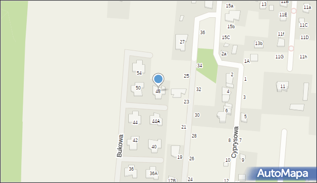 Ustanów, Bukowa, 50B, mapa Ustanów