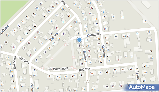 Wągrowiec, Bukowa, 6, mapa Wągrowiec