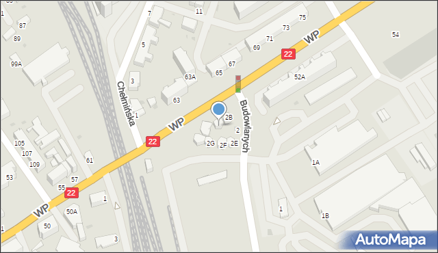 Wałcz, Budowlanych, 2D, mapa Wałcz