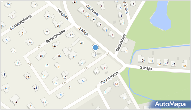 Wałdowo, Bursztynowa, 2, mapa Wałdowo