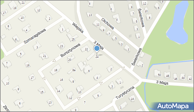 Wałdowo, Bursztynowa, 6A, mapa Wałdowo