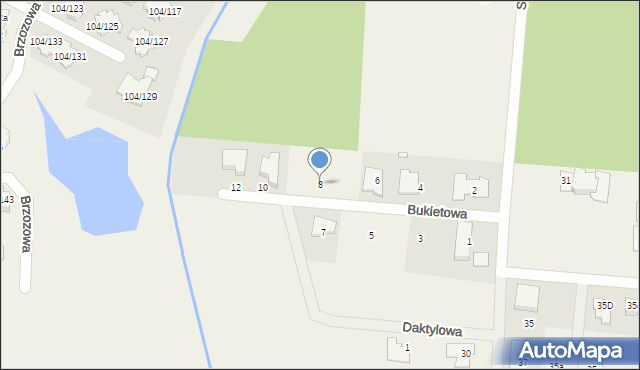 Walendów, Bukietowa, 8, mapa Walendów