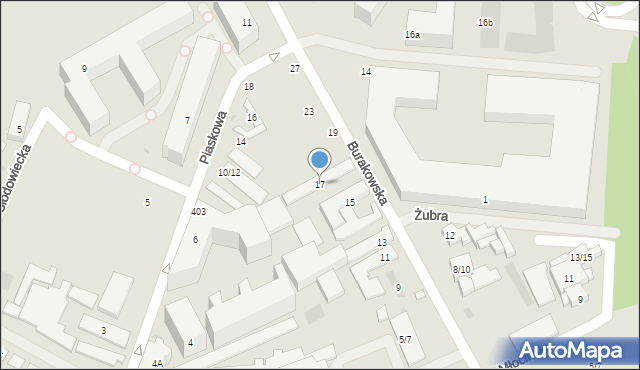 Warszawa, Burakowska, 17, mapa Warszawy
