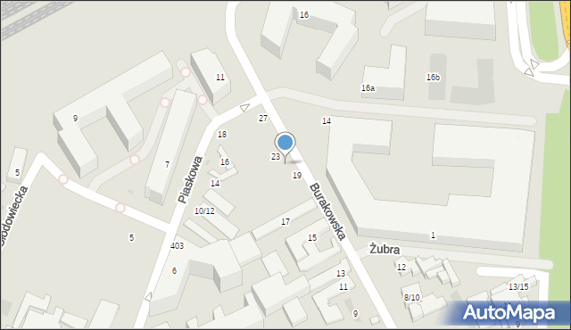 Warszawa, Burakowska, 21, mapa Warszawy