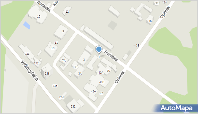 Warszawa, Burleska, 1, mapa Warszawy