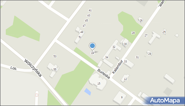 Warszawa, Burleska, 14, mapa Warszawy