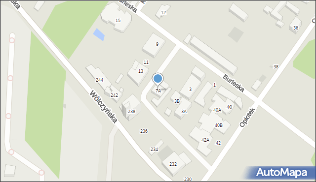 Warszawa, Burleska, 7A, mapa Warszawy