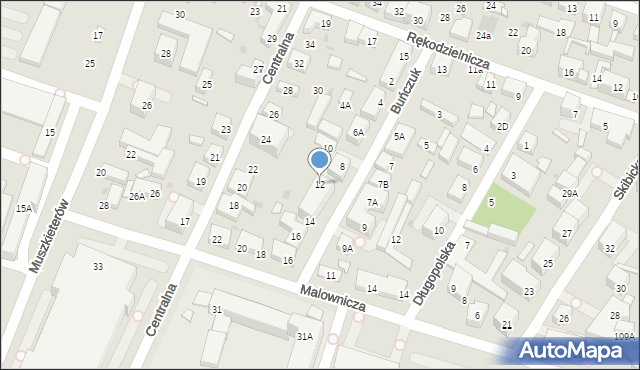 Warszawa, Buńczuk, 12, mapa Warszawy