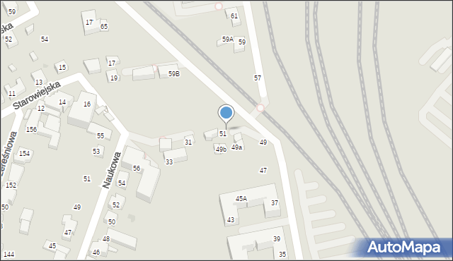 Warszawa, Budki Szczęśliwickie, 51A, mapa Warszawy
