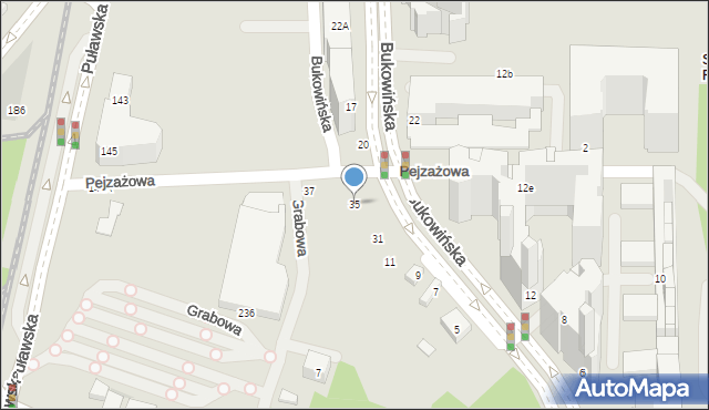 Warszawa, Bukowińska, 35, mapa Warszawy