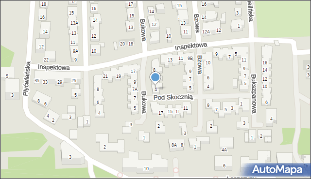 Warszawa, Bukowa, 4, mapa Warszawy