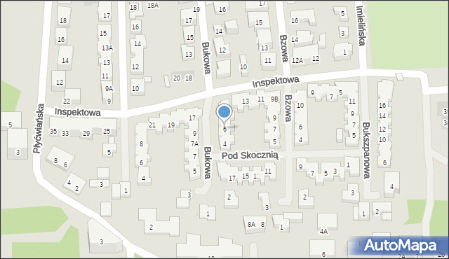 Warszawa, Bukowa, 6, mapa Warszawy