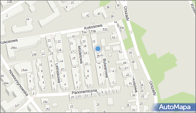 Warszawa, Bulwarowa, 15, mapa Warszawy