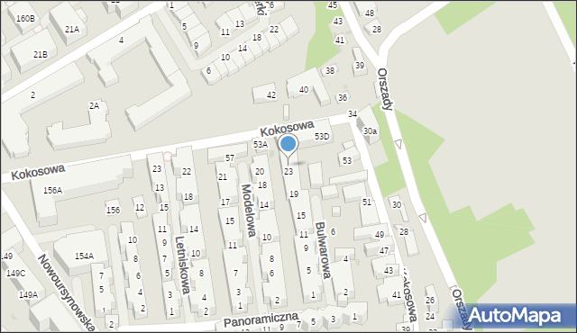 Warszawa, Bulwarowa, 25, mapa Warszawy