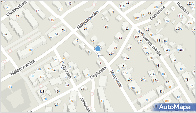 Warszawa, Buska, 3, mapa Warszawy