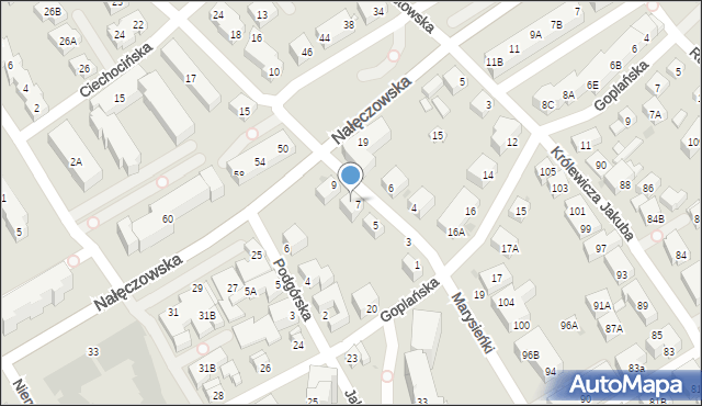 Warszawa, Buska, 7A, mapa Warszawy