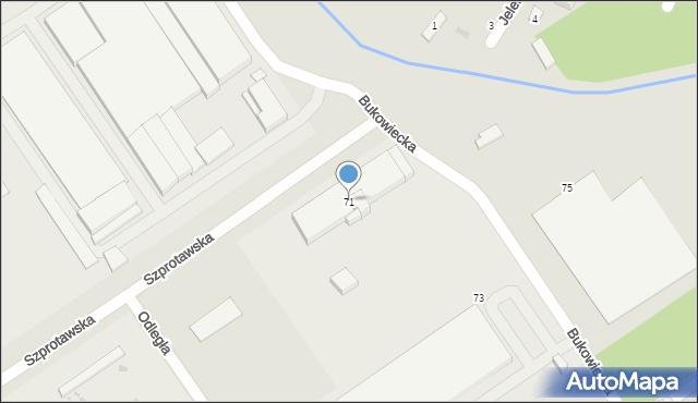 Warszawa, Bukowiecka, 71, mapa Warszawy