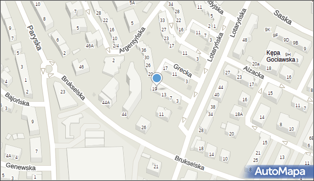 Warszawa, Bułgarska, 17, mapa Warszawy