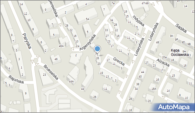 Warszawa, Bułgarska, 28, mapa Warszawy