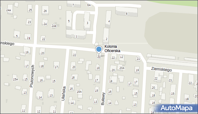 Warszawa, Buławy, 21, mapa Warszawy