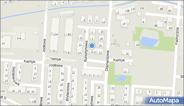 Warszawa, Bursztynowa, 7, mapa Warszawy