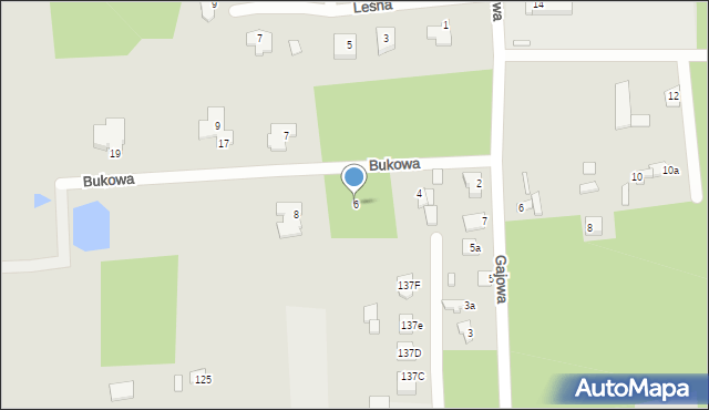 Węgrów, Bukowa, 6, mapa Węgrów